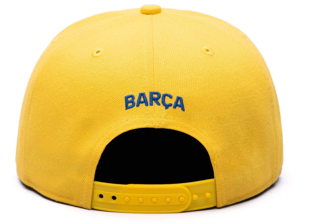 FC BARCELONA RETRO CAPSULE Snapback HAT- Cyber Yellow product image 4, provided for visual reference and product detail