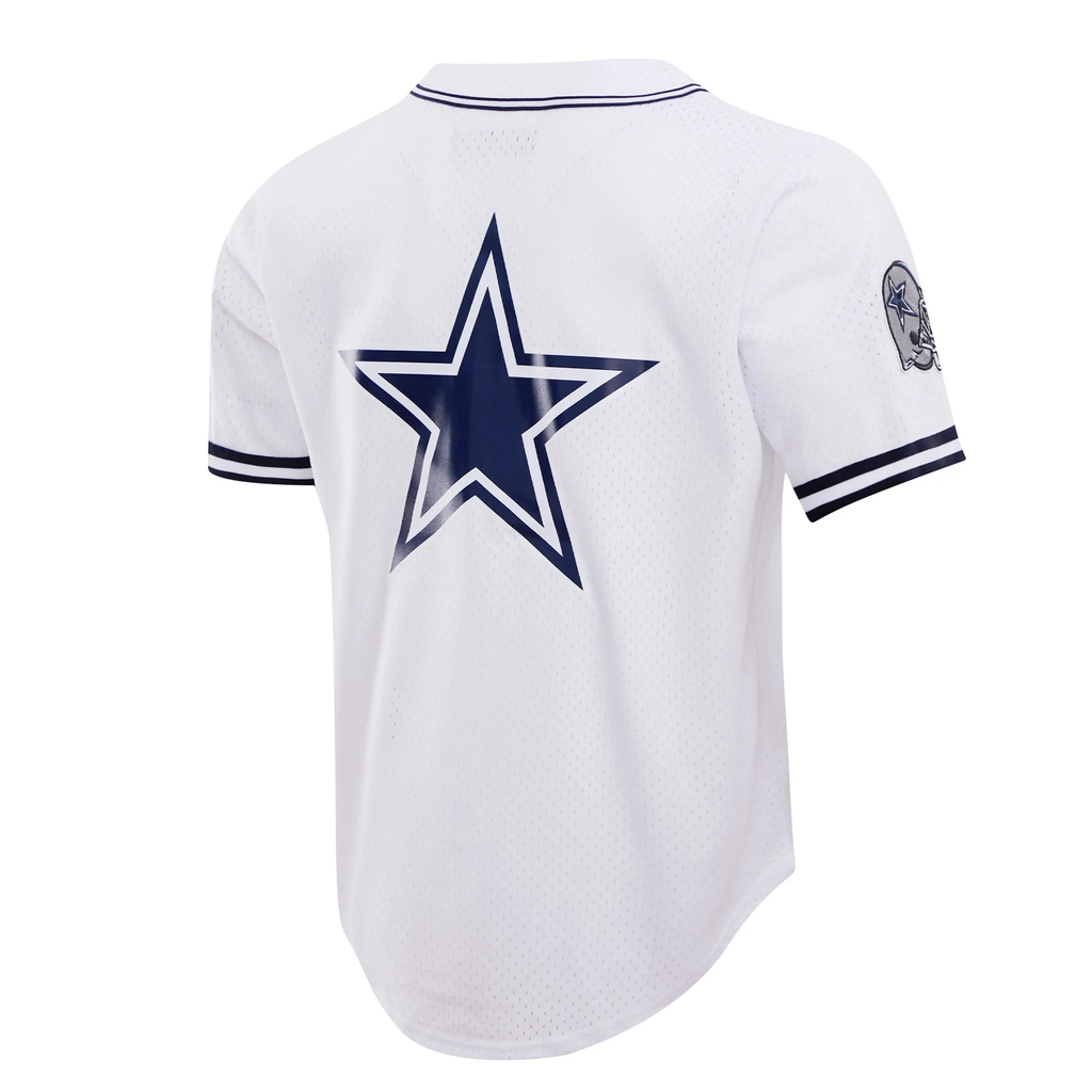Pro Standard Dallas Cowboys Logo Mesh Button Up Shirt product image 2, provided for visual reference and product detail