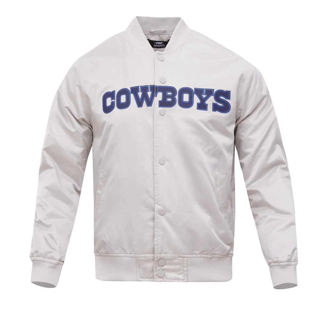 Pro Standard Dallas Cowboys Big Logo Satin Jacket product image 2, provided for visual reference and product detail review