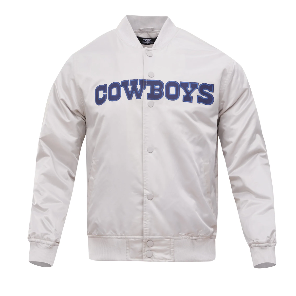 Pro Standard Dallas Cowboys Big Logo Satin Jacket product image 2, provided for visual reference and product detail review