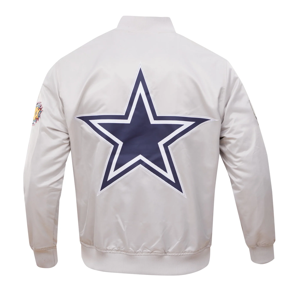 Pro Standard Dallas Cowboys Big Logo Satin Jacket product image 3, provided for visual reference and product detail review