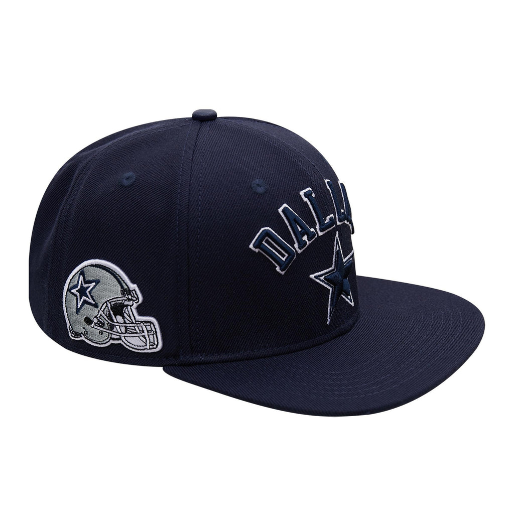 PRO STANDARD DALLAS COWBOYS STACKED LOGO Snapback HAT product image 2, provided for visual reference and product detail