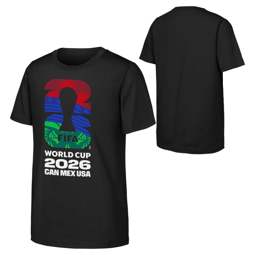 FIFA World Cup 2026 Youth Black T-Shirt product image 1, provided for visual reference and product detail review