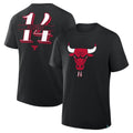Matas Buzelis 14 Chicago Bulls Fanatics Black T-Shirt product image 1, provided for visual reference and product detail