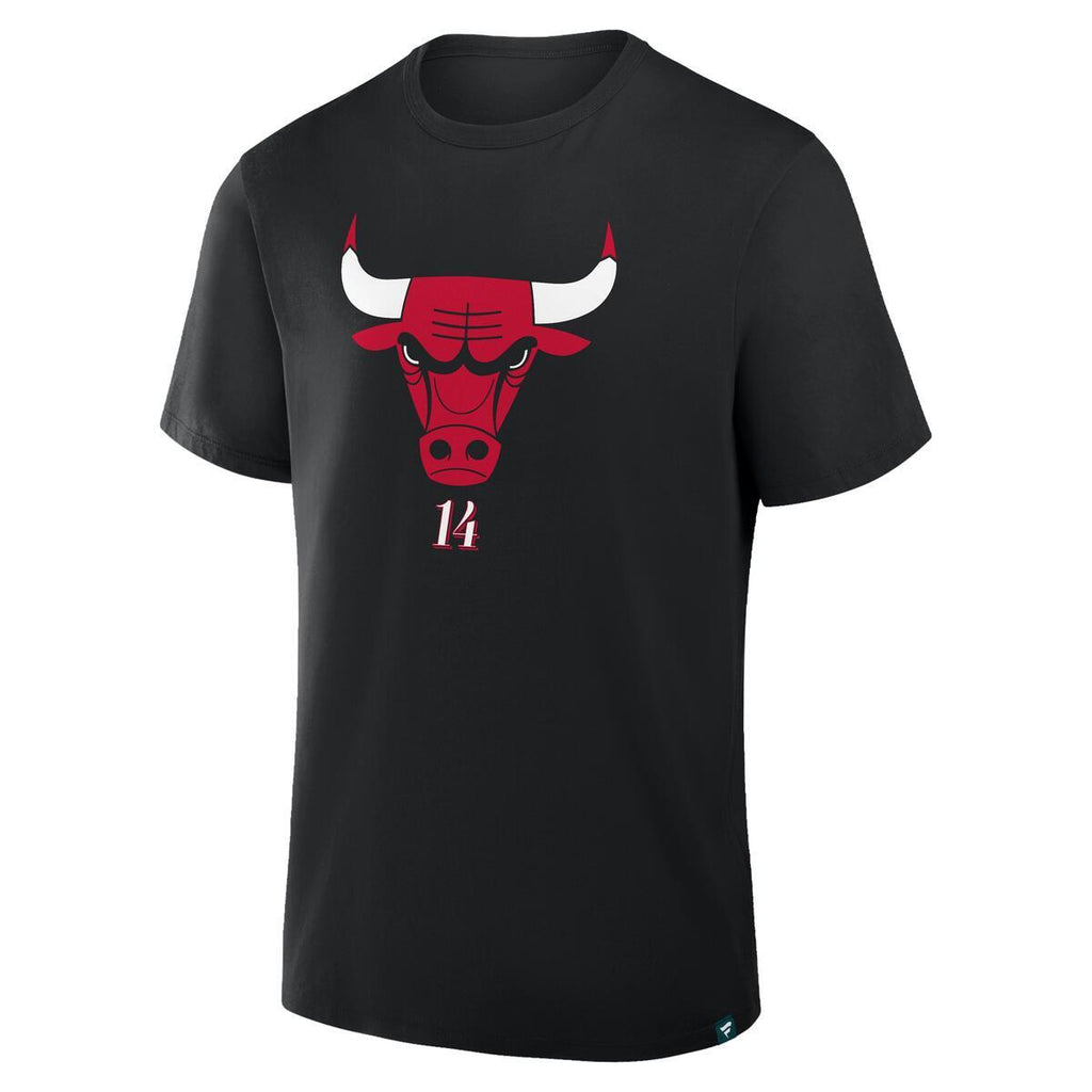 Matas Buzelis 14 Chicago Bulls Fanatics Black T-Shirt product image 3, provided for visual reference and product detail