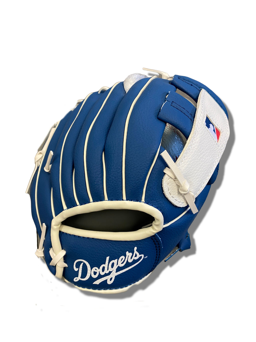 Franklin La Dodgers MLB Team Gloves And Ball Set-Royal Blue/White product image 2, provided for visual reference and product