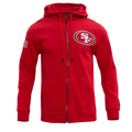 Pro Standard Men San Francisco 49ers 4-Hit Full-Zip Hoodie-Scarlet product image 1, provided for visual reference and