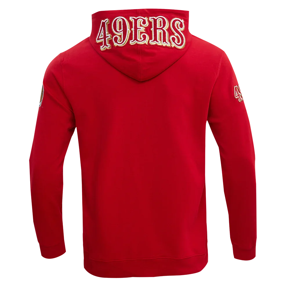 Pro Standard Men San Francisco 49ers 4-Hit Full-Zip Hoodie-Scarlet product image 2, provided for visual reference and