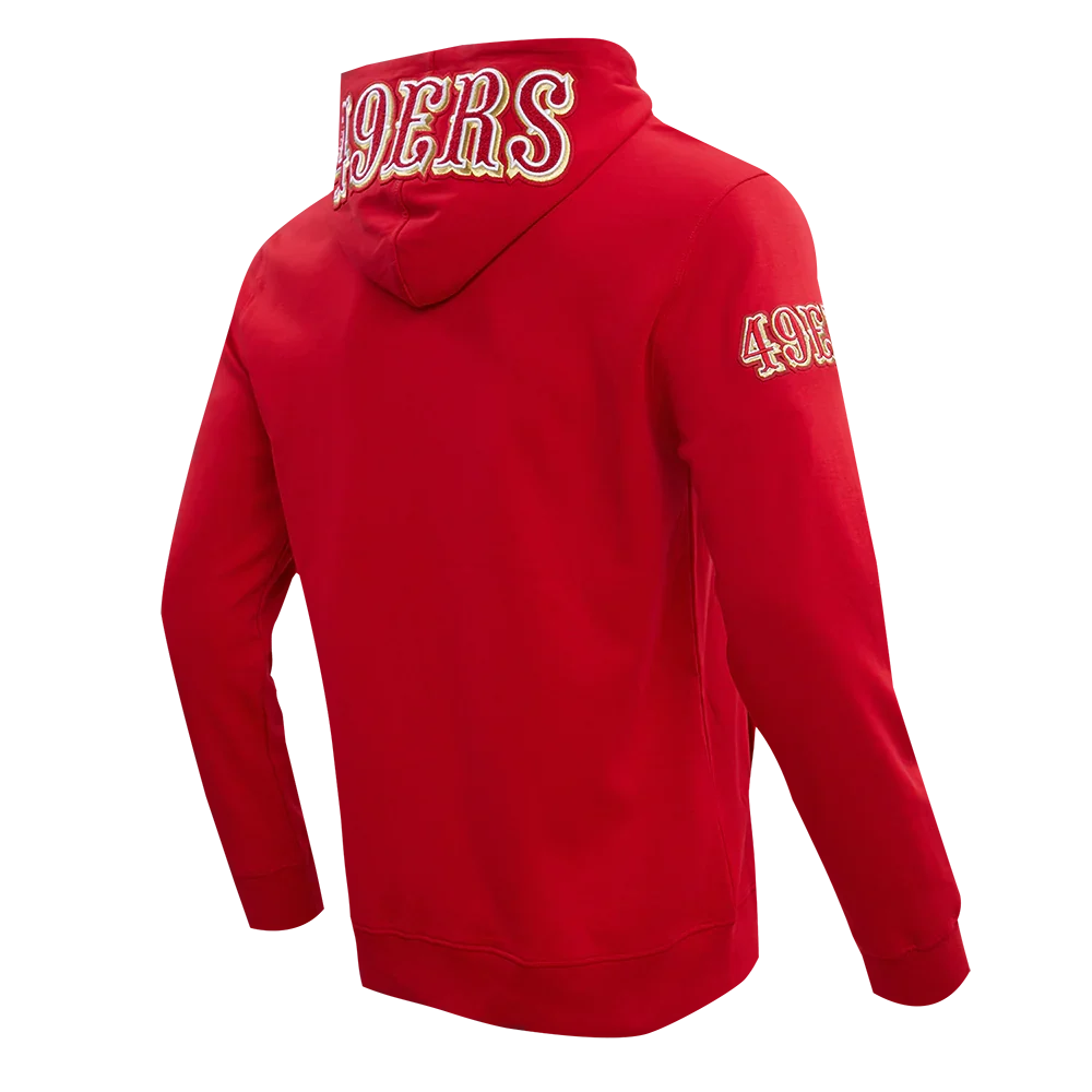 Pro Standard Men San Francisco 49ers 4-Hit Full-Zip Hoodie-Scarlet product image 4, provided for visual reference and