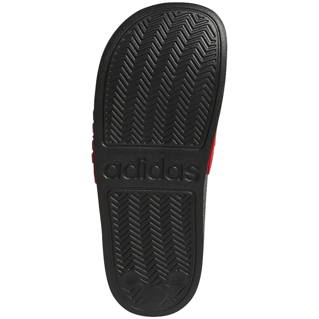 Adidas Jr Adilette Shower Slides-Black/Red/White product image 3, provided for visual reference and product detail review
