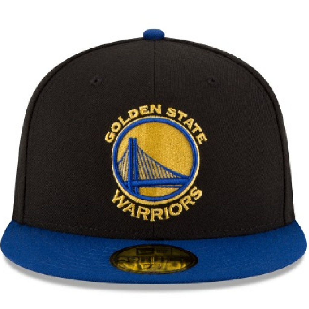 Golden State Warriors New Era 2Tone Otc Fitted Hat-Black/Blue product image 2, provided for visual reference and product