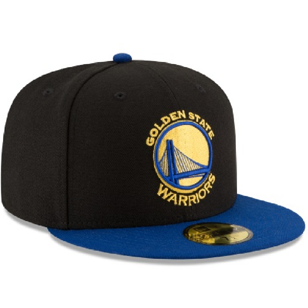 Golden State Warriors New Era 2Tone Otc Fitted Hat-Black/Blue product image 3, provided for visual reference and product