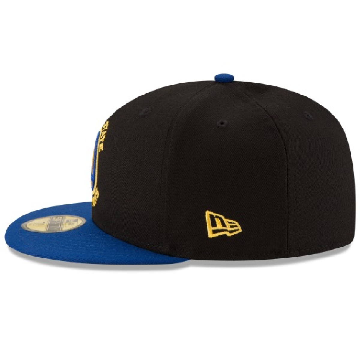 Golden State Warriors New Era 2Tone Otc Fitted Hat-Black/Blue product image 5, provided for visual reference and product