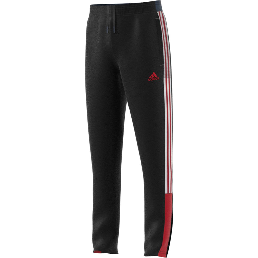 Adidas Youth Tiro 21 Track Pants- Black / Vivid Red product image 1, provided for visual reference and product detail review
