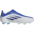 ADIDAS JR X SPEEDFLOW.3 LACELESS FG-White/Blue product image 1, provided for visual reference and product detail review