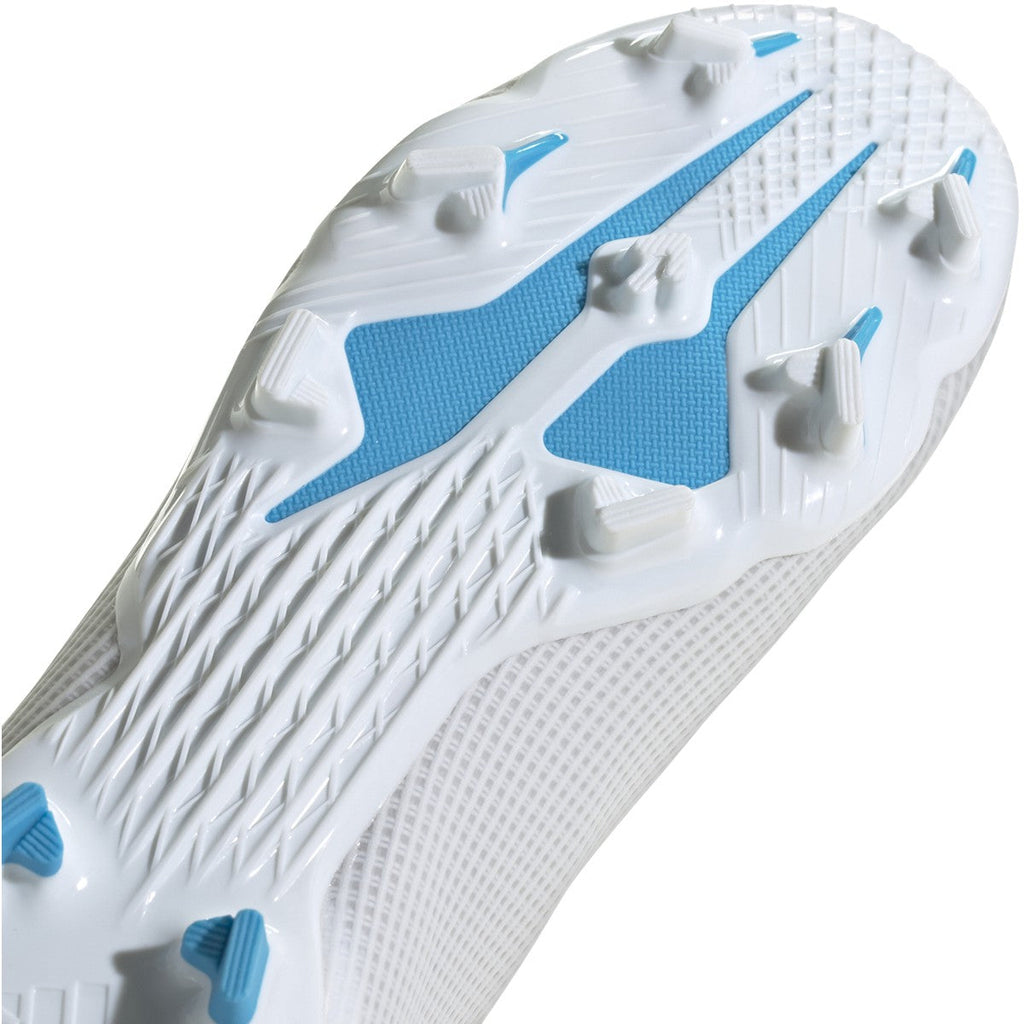 ADIDAS JR X SPEEDFLOW.3 LACELESS FG-White/Blue product image 3, provided for visual reference and product detail review