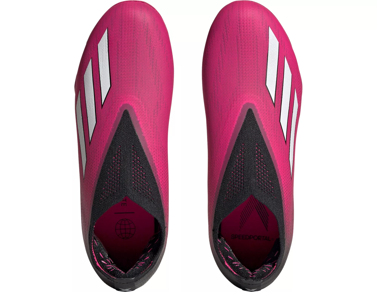 Adidas Kids' JR Speedportal+ FG-Pink/White/Black product image 4, provided for visual reference and product detail review
