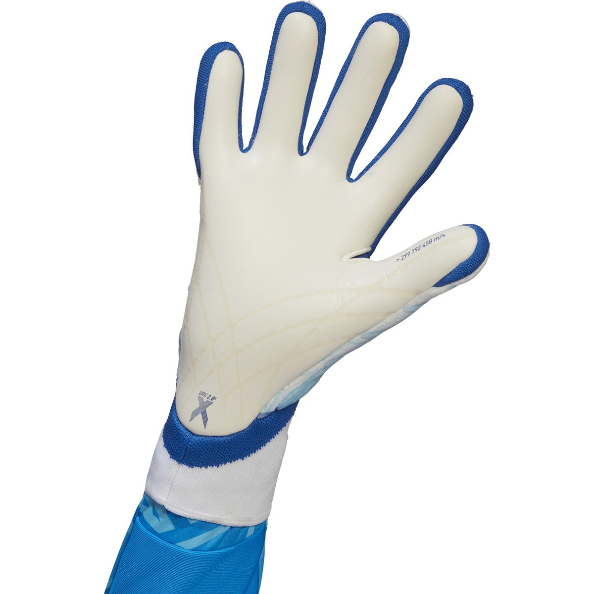 Adidas X Gloves Pro - White/Hi Res Blue product image 2, provided for visual reference and product detail review