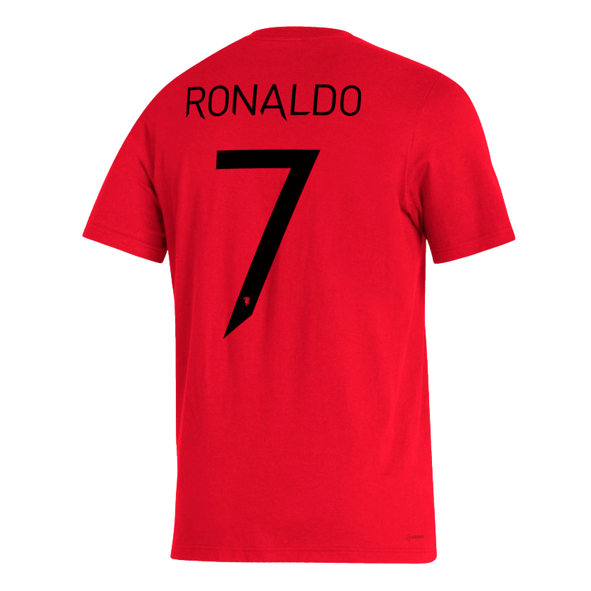 ADIDAS MANCHESTER UNITED RONALDO #7 PLAYER T-Shirt product image 2, provided for visual reference and product detail review