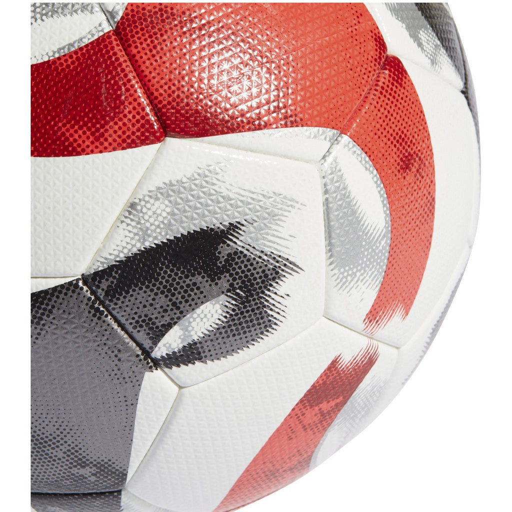 Adidas Tiro Pro Soccer Ball-White / Black / Iron Metallic / Power Red product image 3, provided for visual reference and