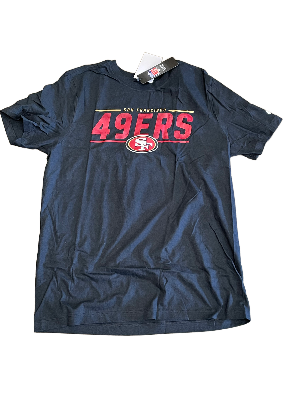 San Francisco 49ers Nike Muscle T-Shirt - Black product image 1, provided for visual reference and product detail review
