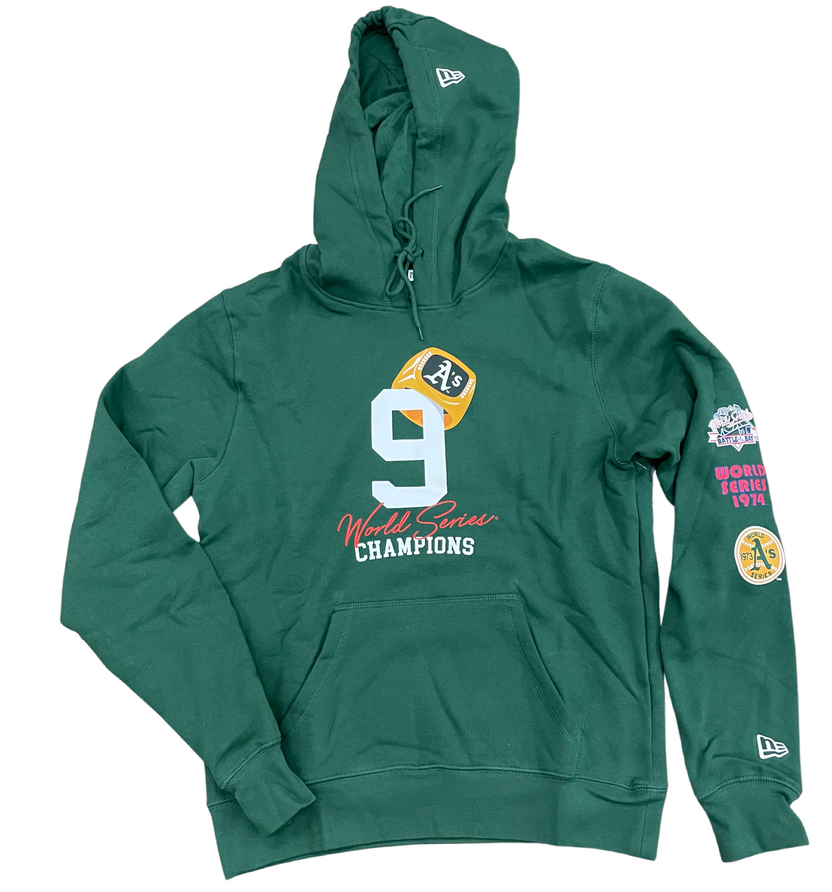 Oakland Athletics New Era Local Count The Rings Pullover Hoodie-Green for Men product image 1, provided for visual reference