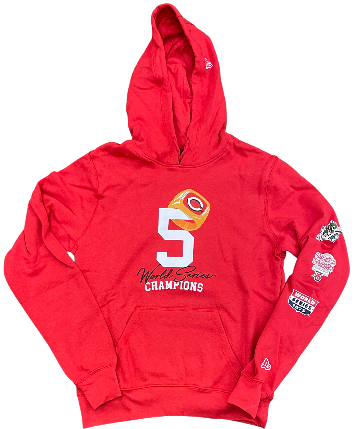 Cincinnati Reds New Era Local Count The Rings Pullover Hoodie-Red for Men product image 1, provided for visual reference and