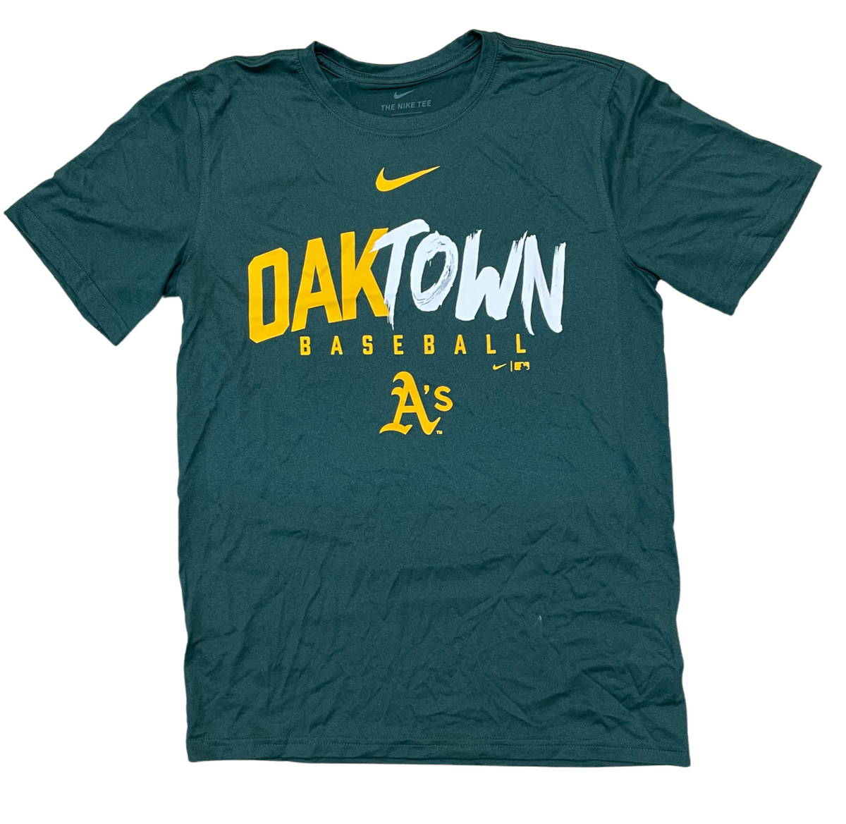 Nike Oakland Athletics Oak Town T-Shirt - Green product image 1, provided for visual reference and product detail review
