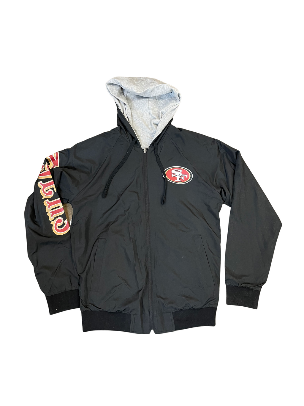 GIII San Francisco 49ers Wild Pitch Full Zip Reversible Jacket product image 1, provided for visual reference and product