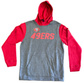 Nike Men San Francisco 49ers Surrey Legacy Pullover Hoodie-Heathered Charcoal/Scarlet product image 1, provided for visual