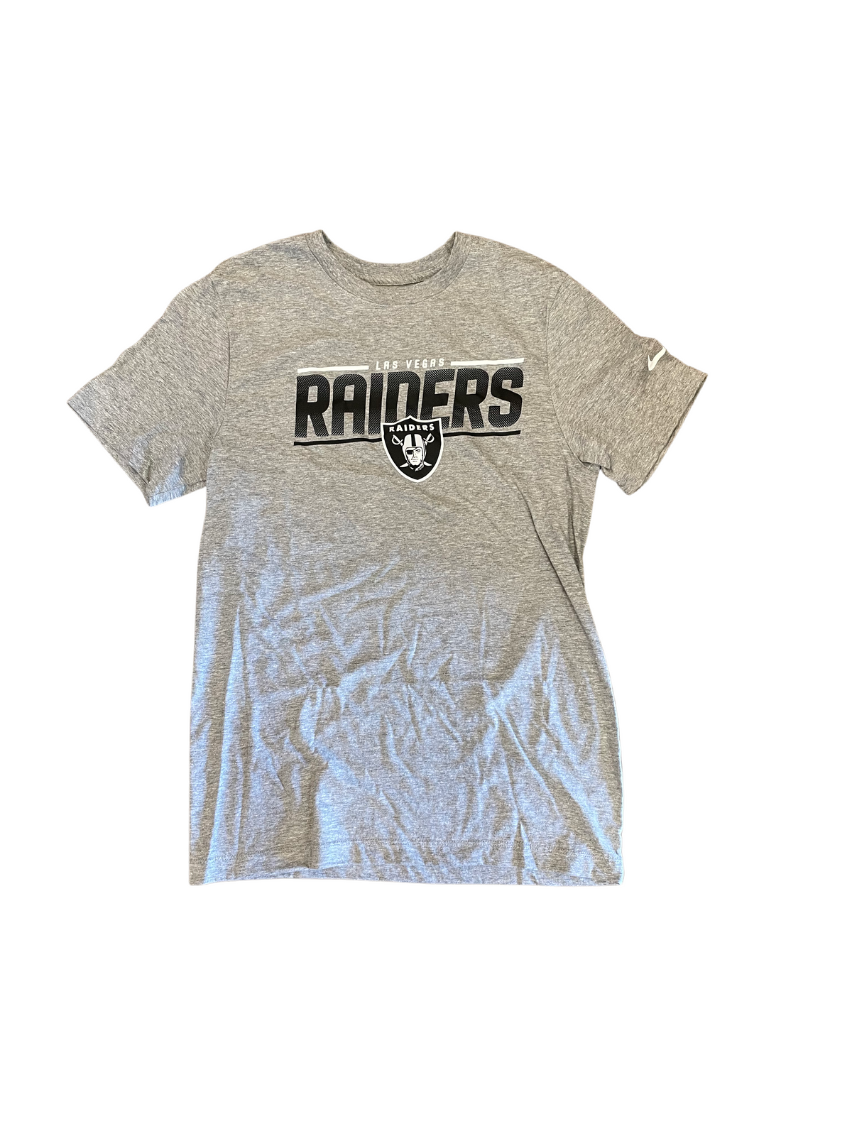 Las Vegas Raiders Nike Muscle T-Shirt - GRAY product image 1, provided for visual reference and product detail review