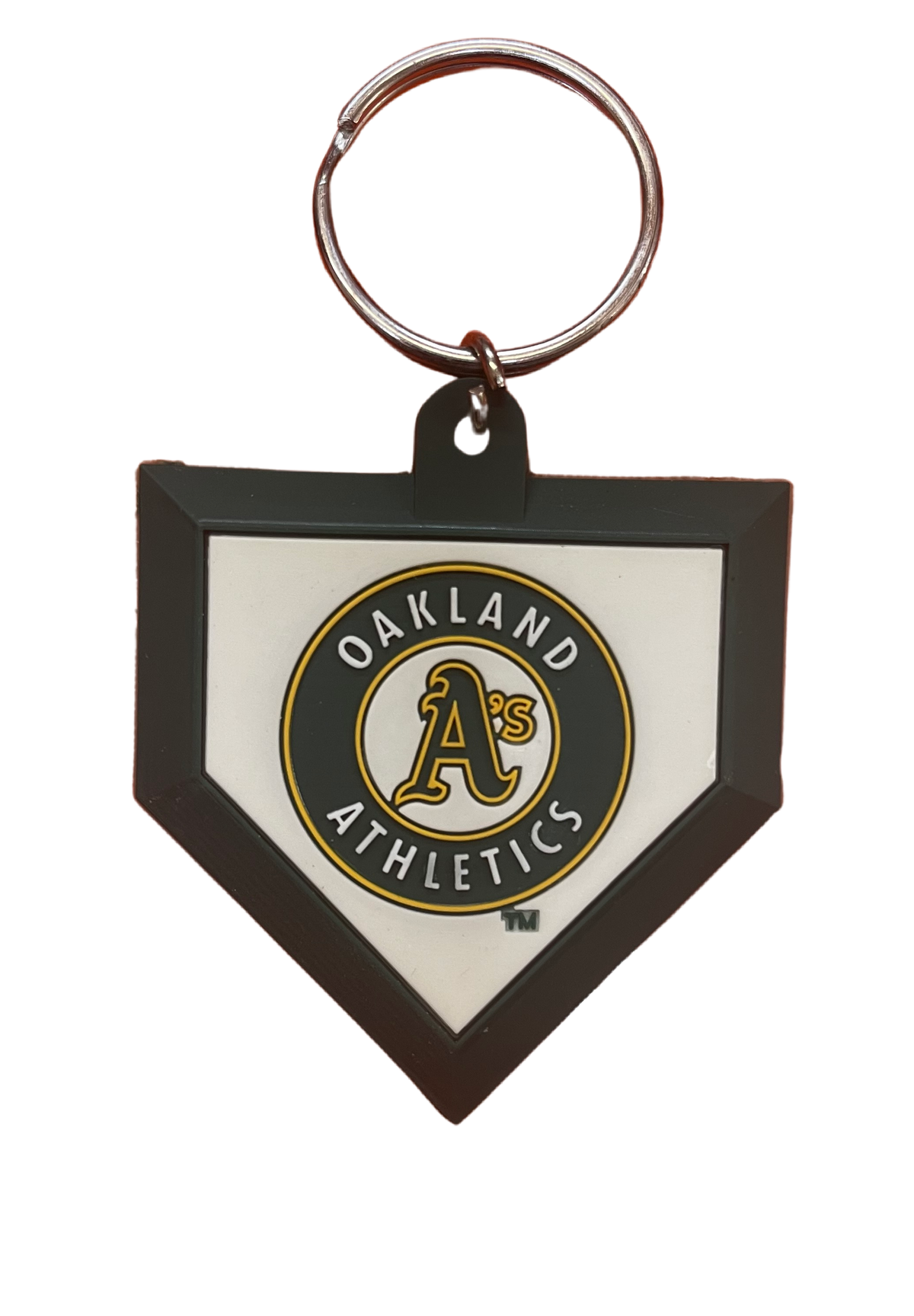 Oakland A's Homeplate Keychain product image 1, provided for visual reference and product detail review