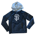New Era Men San Francisco Giants Pullover Hoodie-Black/Grey product image 1, provided for visual reference and product