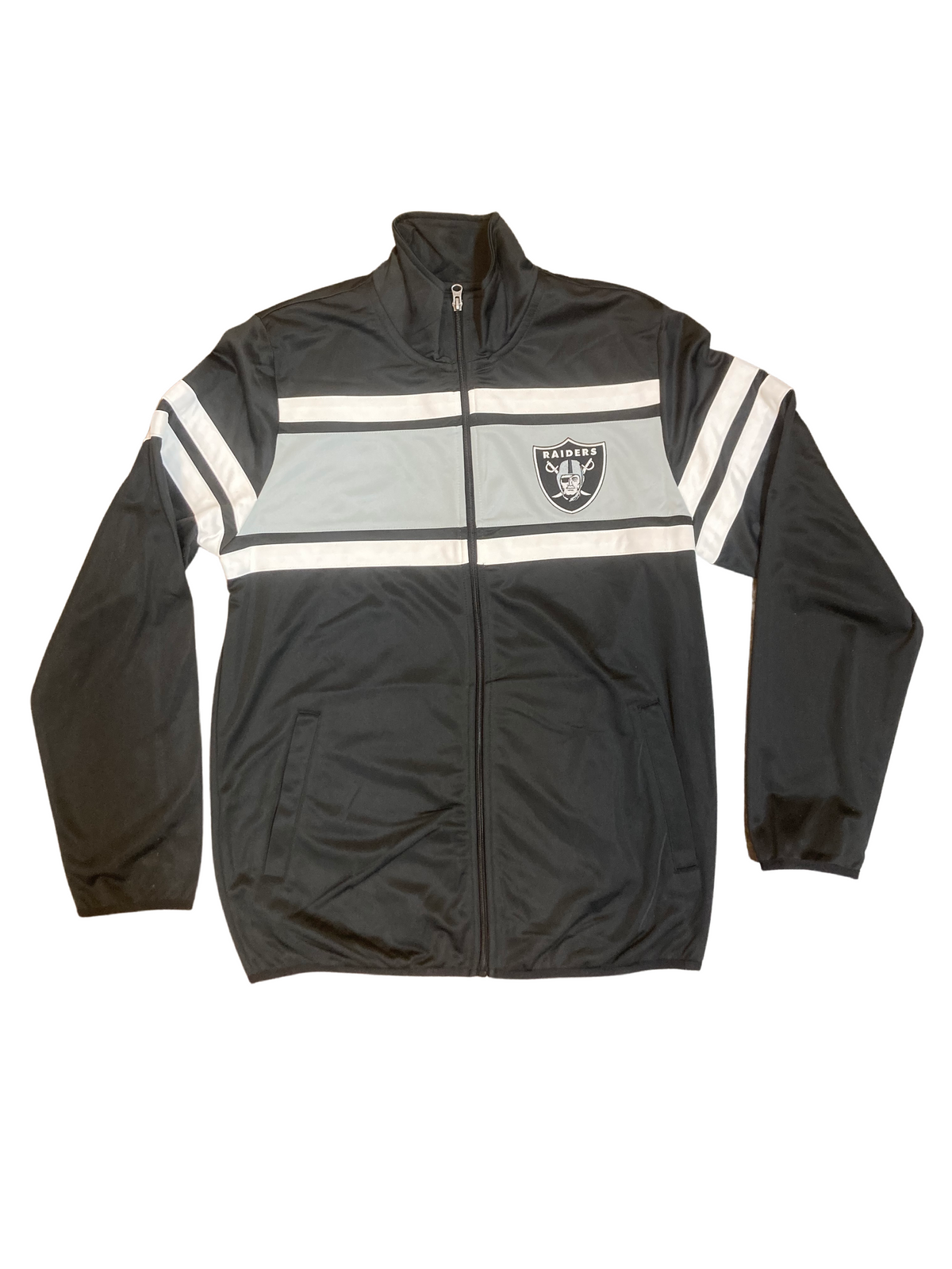 GIII Las Vegas Raiders All Pro Track Jacket product image 1, provided for visual reference and product detail review