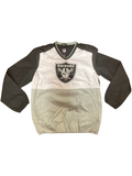 Las Vegas Raiders G-III Home Team V-Neck Pullover - Grey/Black/White product image 1, provided for visual reference and