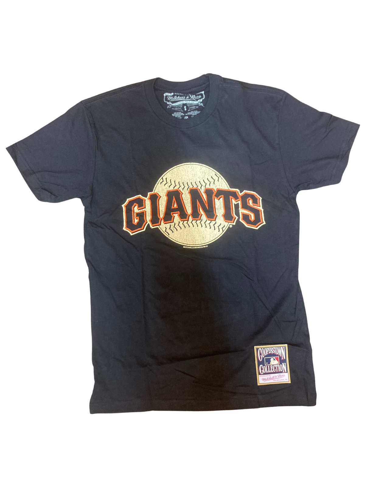 Mitchell & Ness Men Under The Lights San Francisco Giants Graphic T-Shirt- black product image 1, provided for visual
