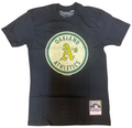 Mitchell & Ness Men Under The Lights Oakland A's Graphic T-Shirt- Black product image 1, provided for visual reference and