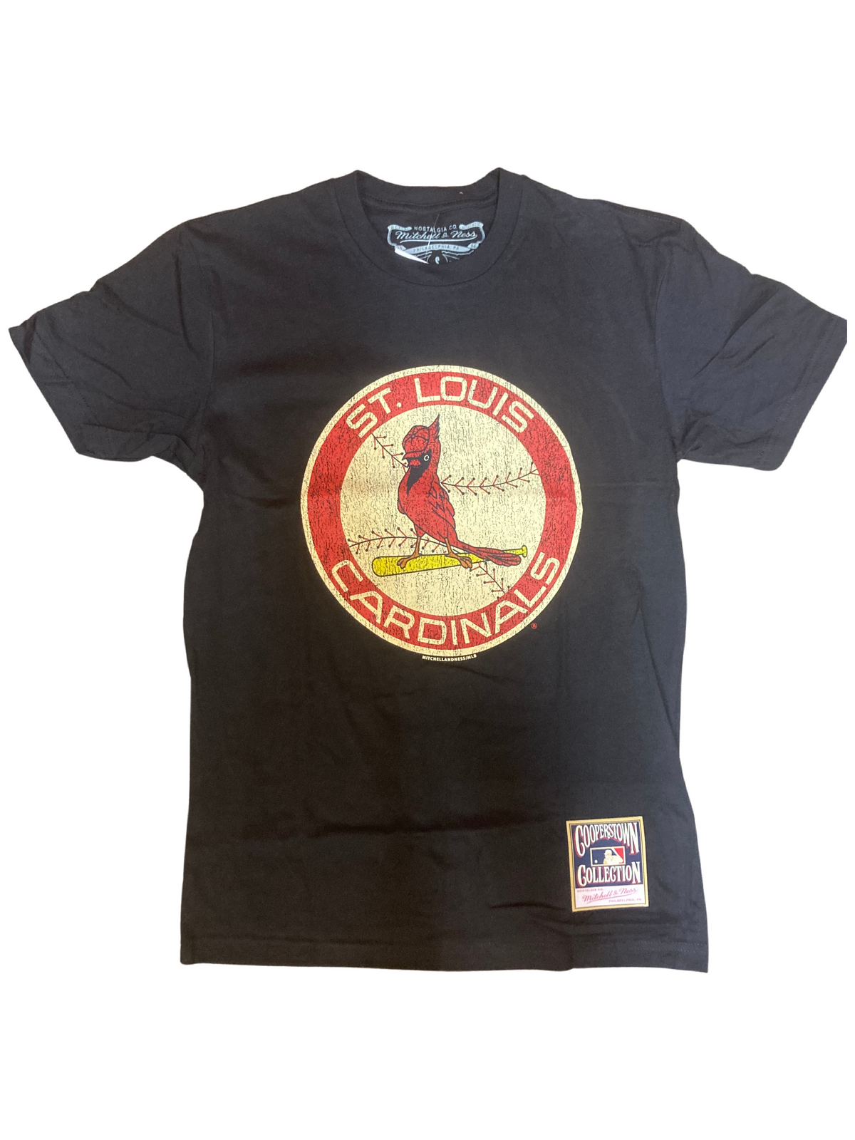 Mitchell & Ness Men Under The Lights Saint Louis Cardinals Graphic T-Shirt- Black product image 1, provided for visual