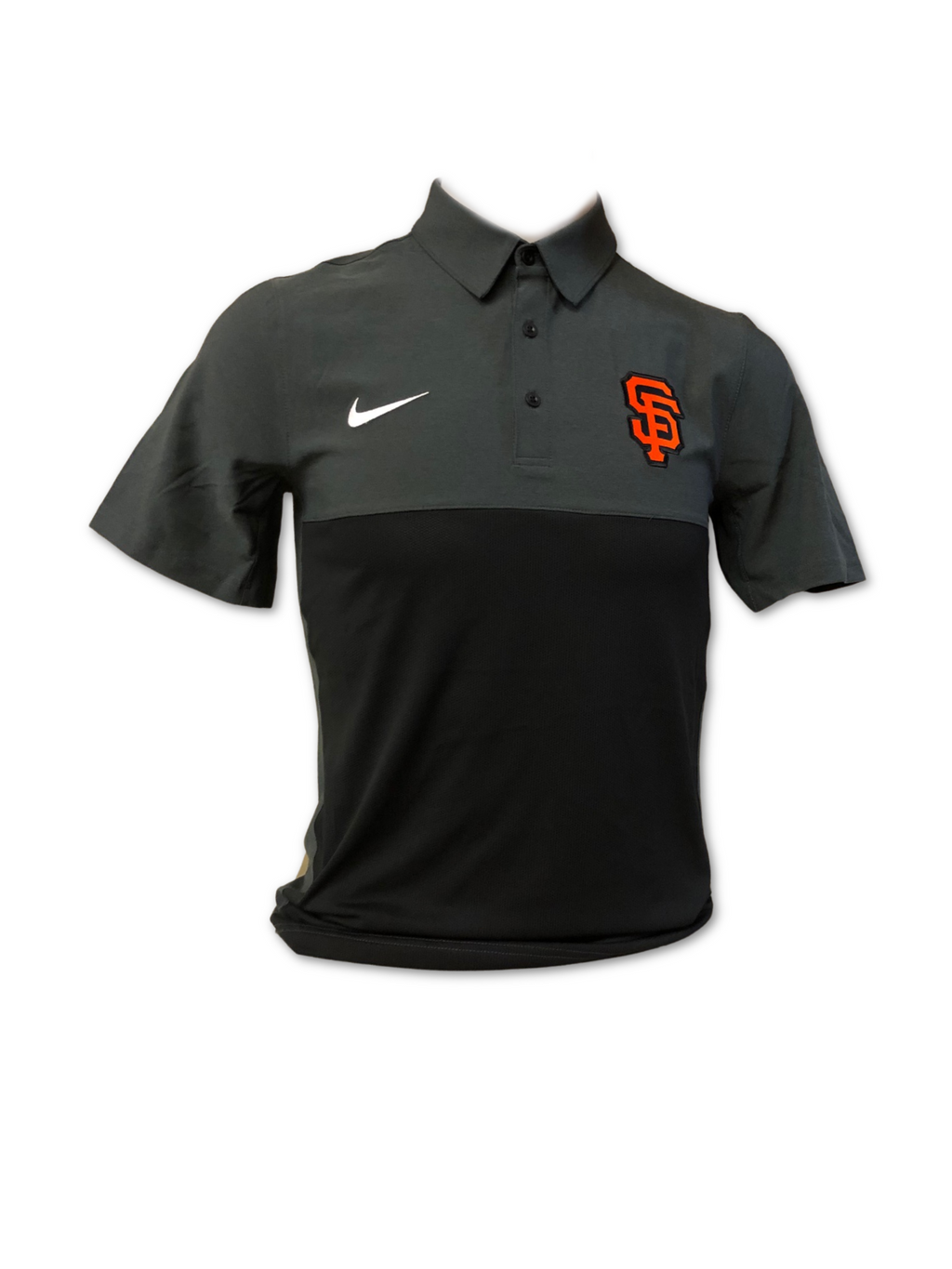 Nike San Francisco Giants Polo -Grey/Black product image 1, provided for visual reference and product detail review