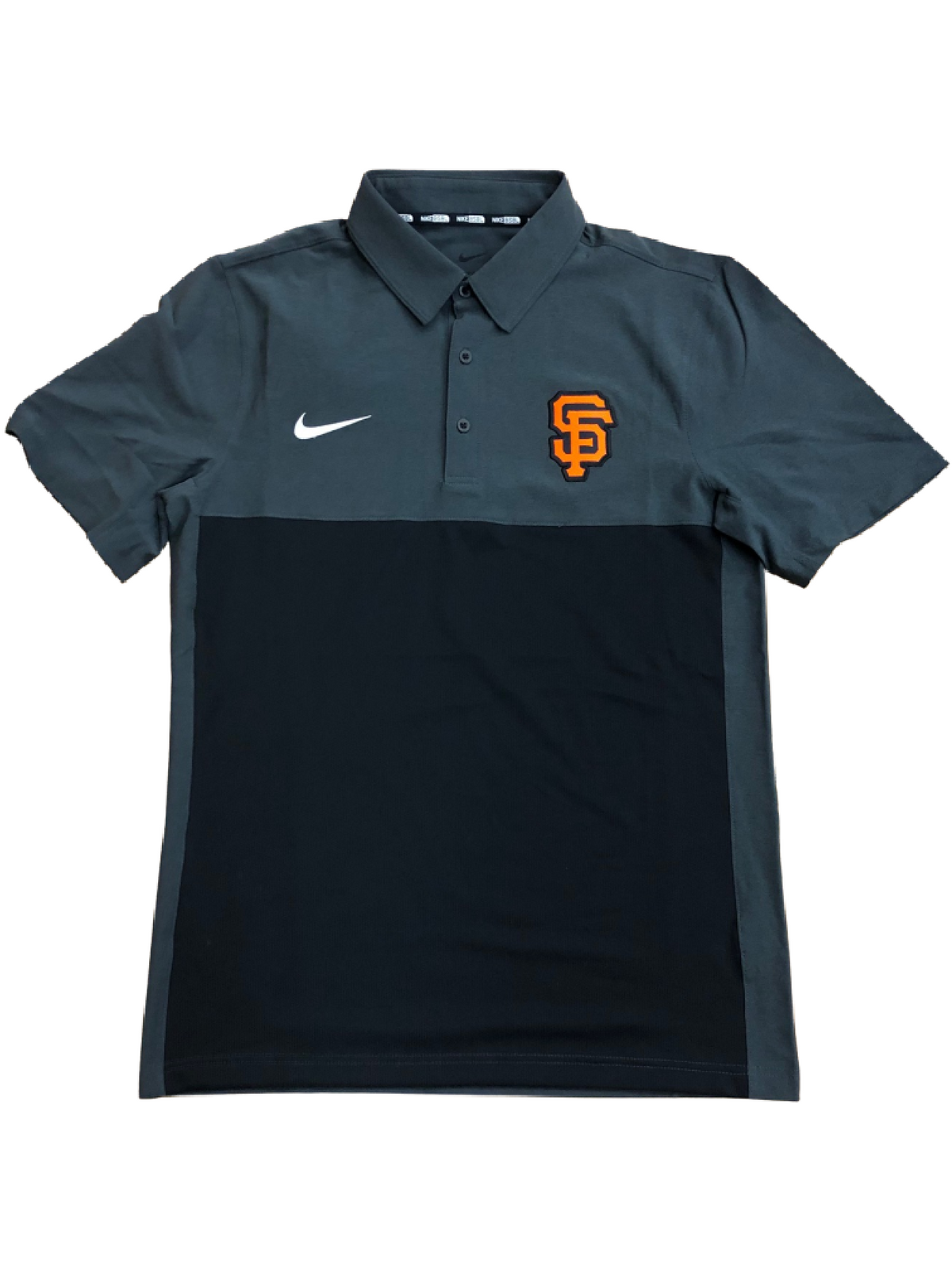 Nike San Francisco Giants Polo -Grey/Black product image 2, provided for visual reference and product detail review