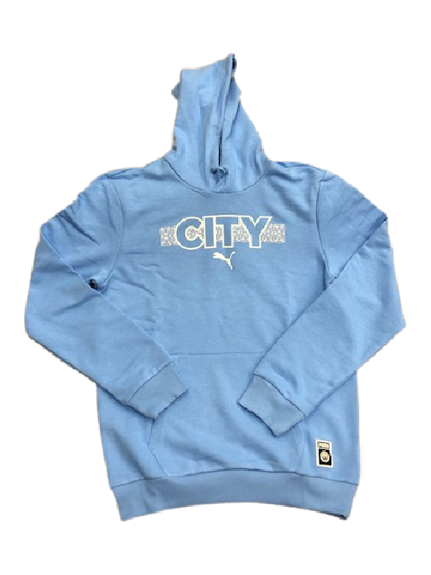 PUMA Manchester City F.C CORE HOODIE-BABY BLUE product image 1, provided for visual reference and product detail review