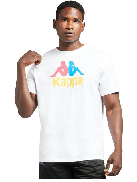 Kappa Men AUTHENTIC ESTESSI T-SHIRT - WHITE product image 1, provided for visual reference and product detail review