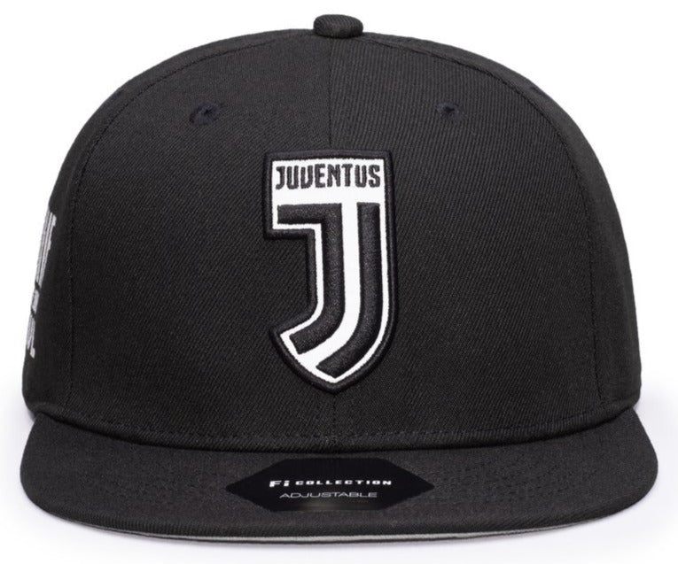 FI COLLECTIONS JUVENTUS DRIBBLING Snapback HAT-BLACK/WHITE product image 1, provided for visual reference and product detail