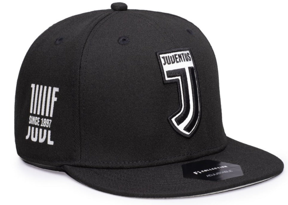 FI COLLECTIONS JUVENTUS DRIBBLING Snapback HAT-BLACK/WHITE product image 3, provided for visual reference and product detail
