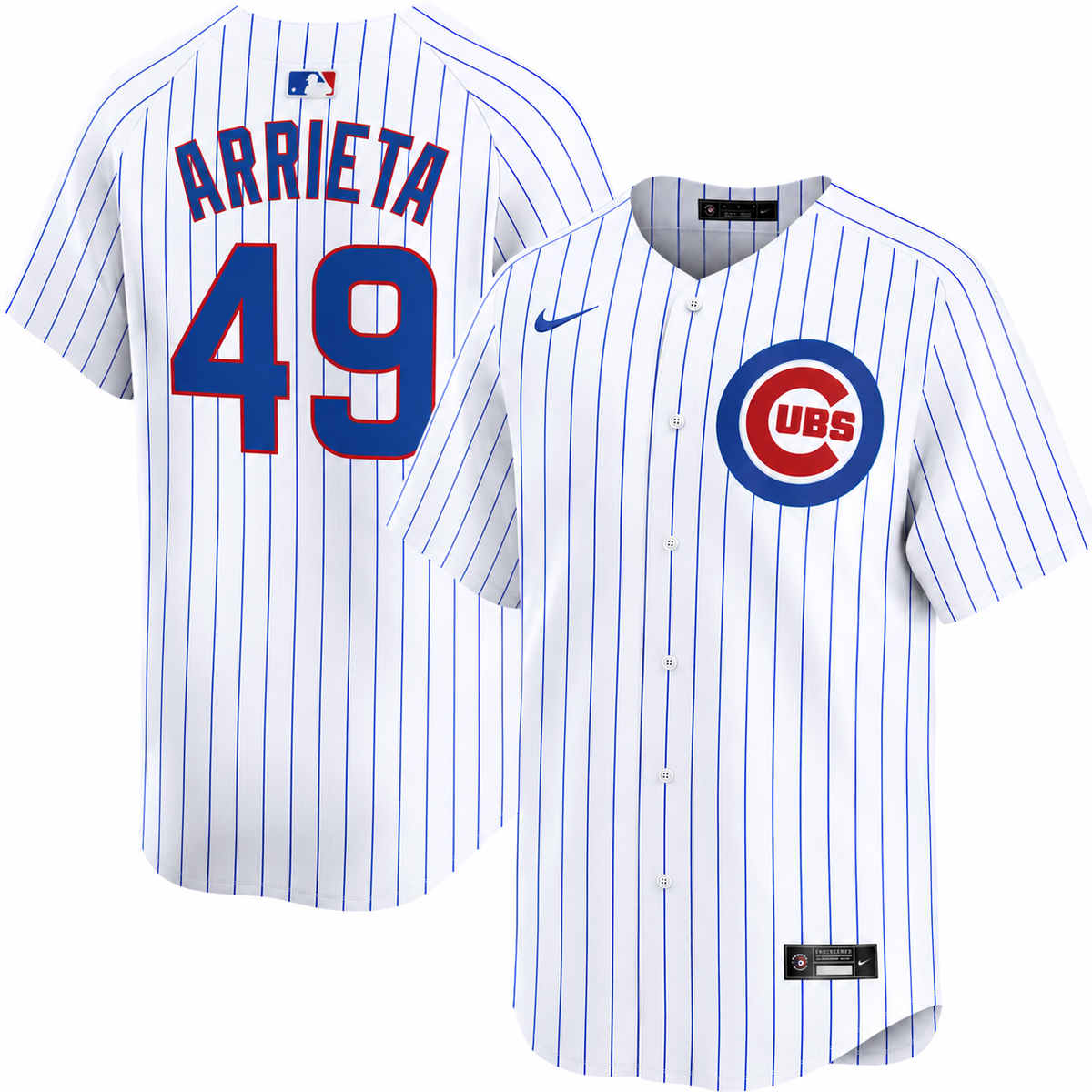 Jake Arrieta Chicago Cubs Nike Men Replica Home Jersey product image 1, provided for visual reference and product detail