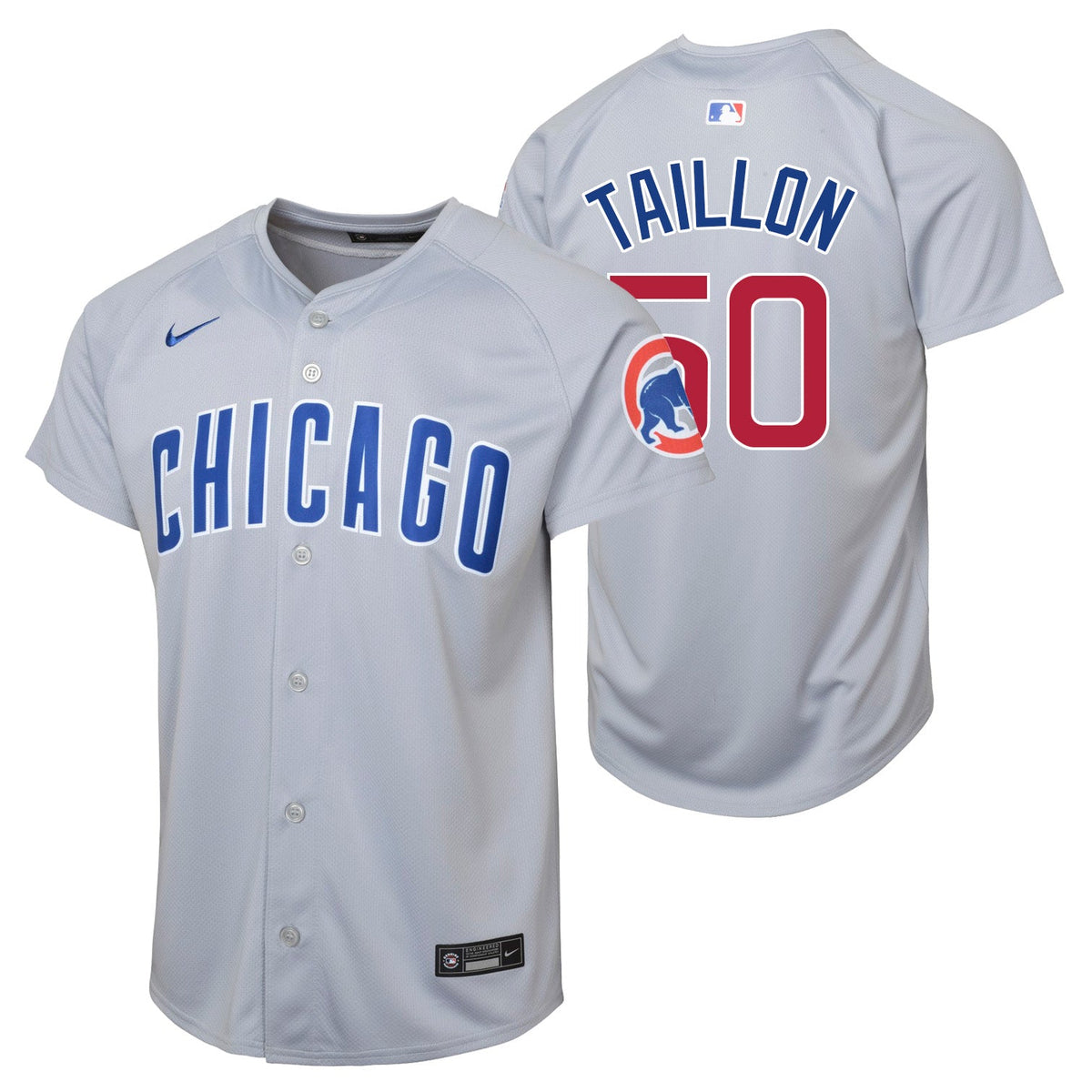 Jameson Taillon Chicago Cubs Nike Youth Road Grey Limited Jersey product image 1, provided for visual reference and product