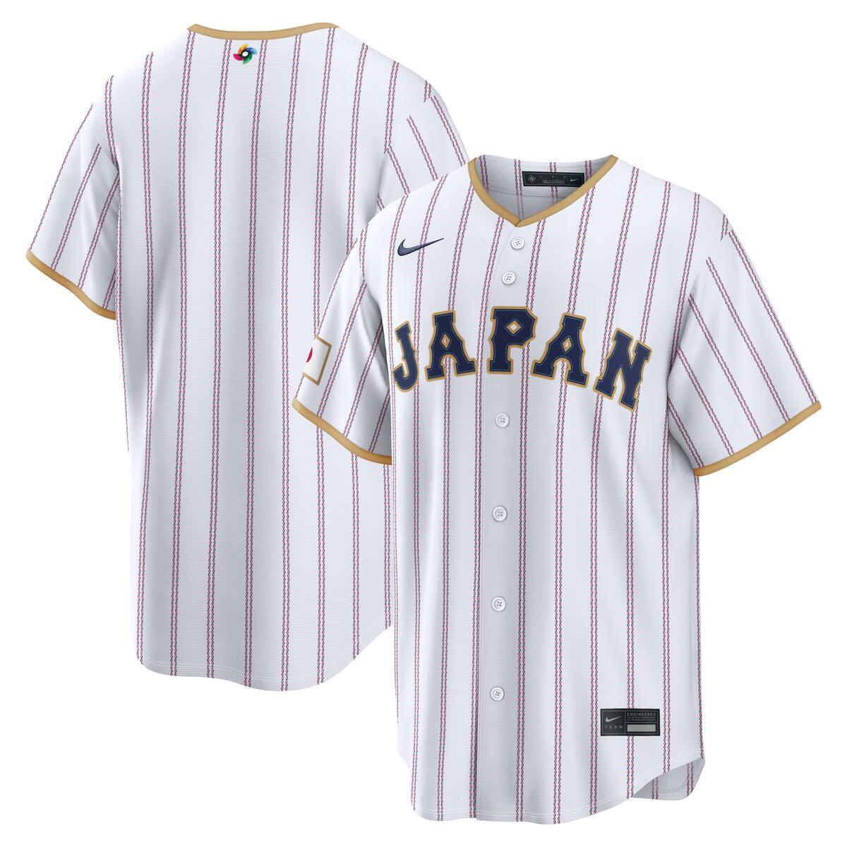 Japan World Baseball Classic 2026 Nike White Home Jersey product image 1, provided for visual reference and product detail