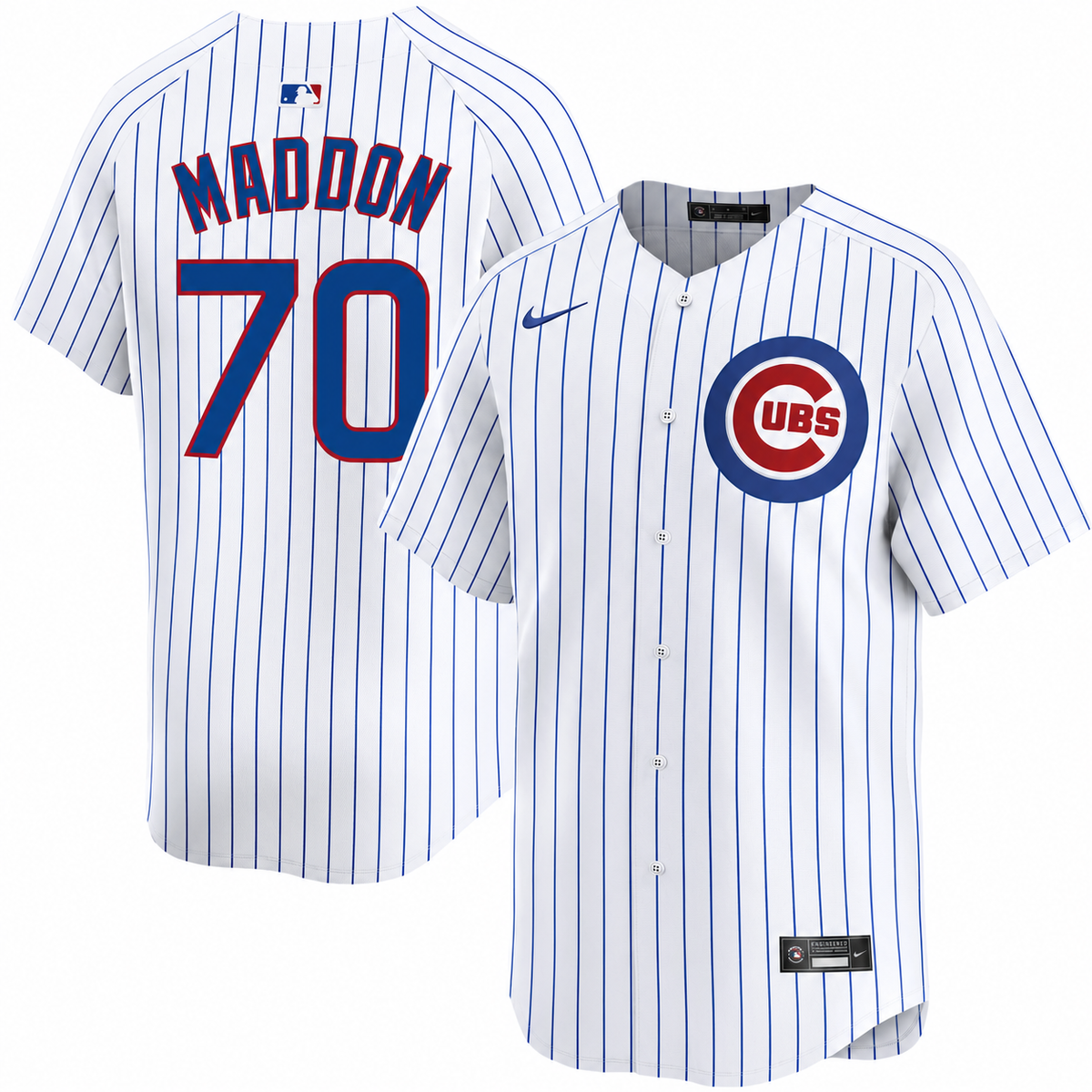 Joe Maddon Chicago Cubs Nike Men Replica Home Jersey product image 1, provided for visual reference and product detail review