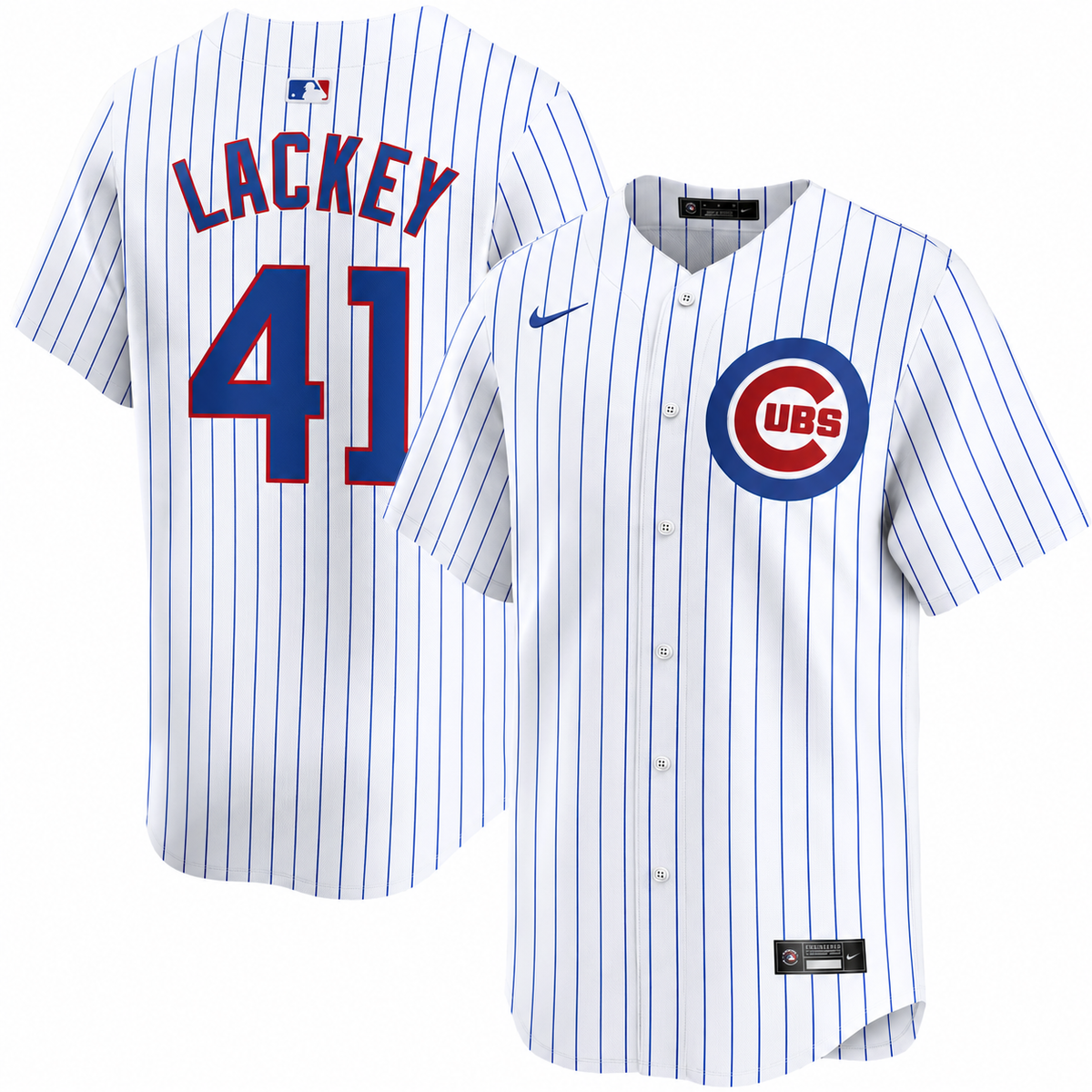 John Lackey Chicago Cubs Nike Men Replica Home Jersey product image 1, provided for visual reference and product detail
