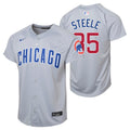 Justin Steele Chicago Cubs Nike Youth Road Grey Limited Jersey product image 1, provided for visual reference and product